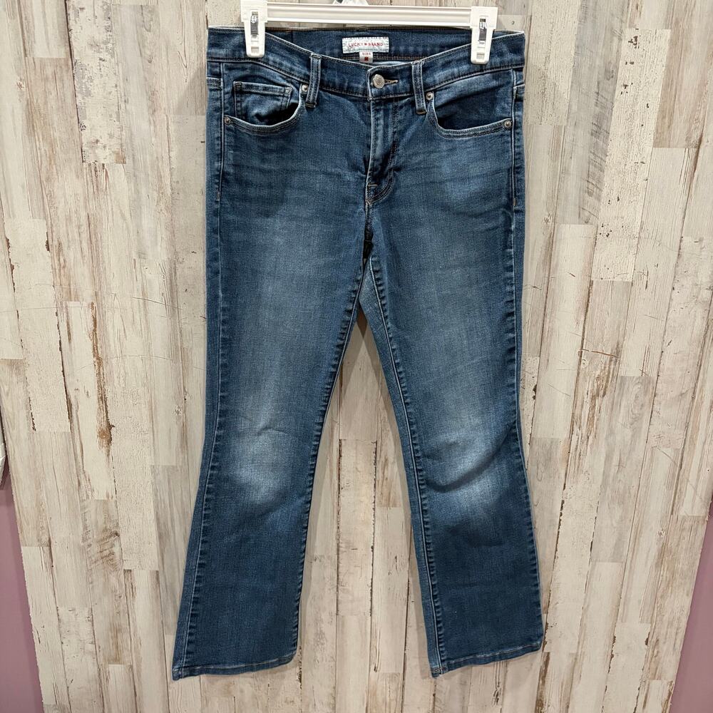 Lucky Brand Sweet Mid Rise Boot Cut Jeans Medium Wash Womens 6/28 Boho Western